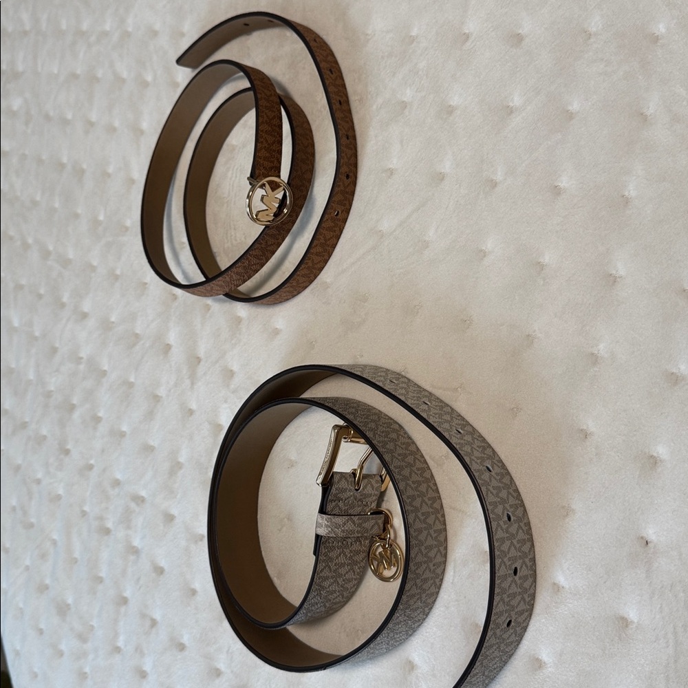 Michael Kors Tan and Cream Belt Duo - Picture 5 of 5